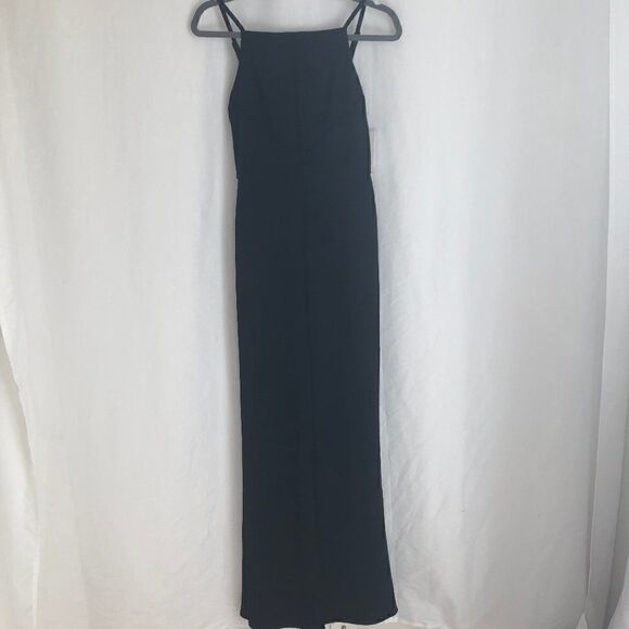 NWT ROW A Ladder Trim Black Sleeveless Jumpsuit - Picture 4 of 8